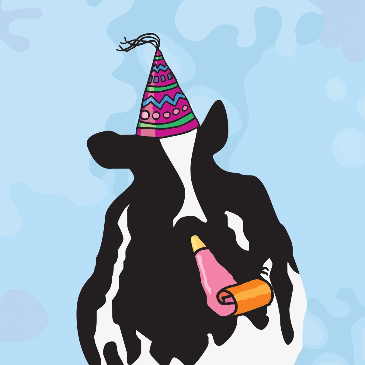 Woody with a party favour.