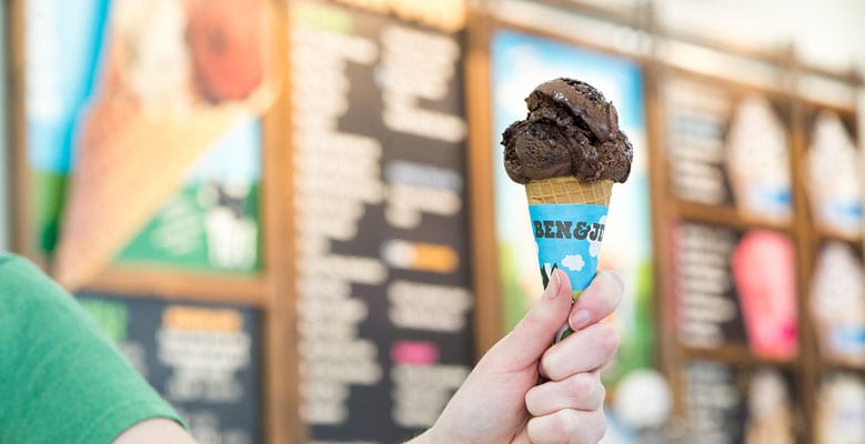 Hand holding ice cream cones